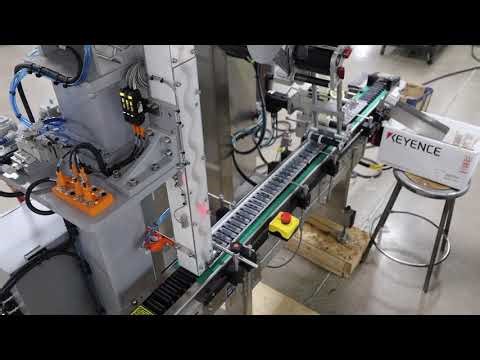 Syringe Cartridge Labeling Orienting Horizontal Roller System w/ Hopper