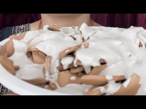 New video clay pot pieces eating with paste eating both part 1 & part 2 hina asmr hina entertainment