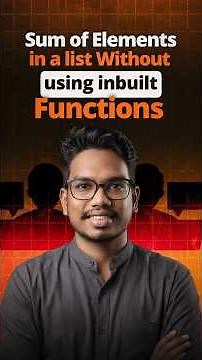 Sum of List Without Using Built in Functions Python | Python Logical Questions | Python Life