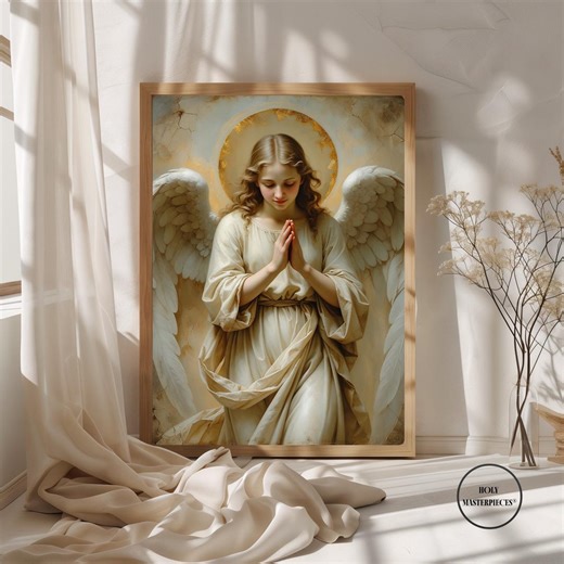 Guardian Angel Print | Christian Art Wall Decor (digital Download) - Etsy UK