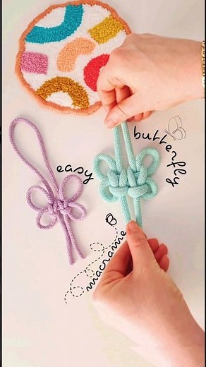 Macrame Butterfly ♡ Easy Macrame Keychain #macrametutorial #Macrame