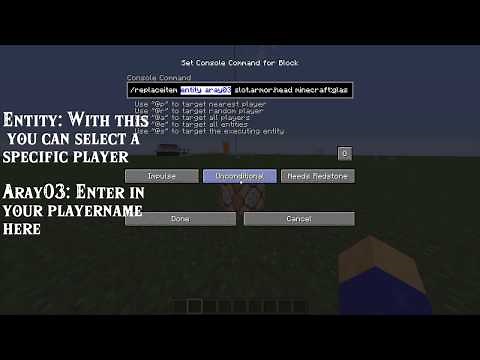 Minecraft How To | Put glass on your head