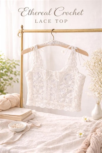 Lacy Crochet Top Pattern | Ethereal Boho Summer Shirt (digital Download) - Etsy