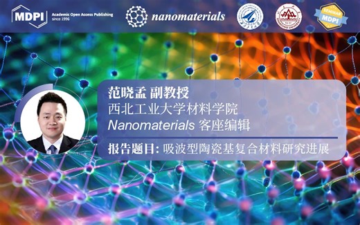 学术报告 | Nanomaterials：吸波型陶瓷基复合材料研究进展—西北工业大学材料学院 范晓孟副教授