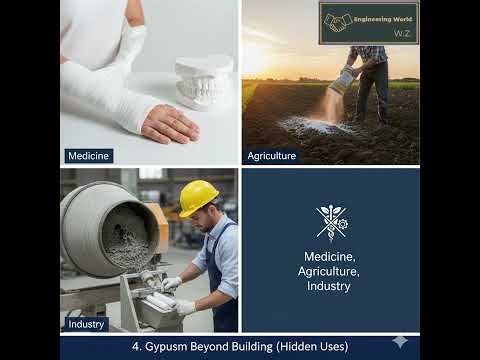 ✨ #Gypsum: A Silent Revolution in Industries and Applications 🌾🏯👩‍⚕️