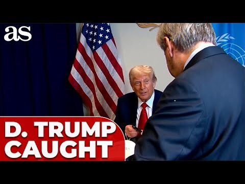 HOT MIC catches TRUMP suspecting UN escalator SABOTAGE