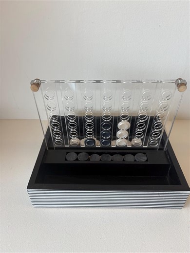 Black & White Connect Four Board Game - Etsy