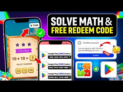 🎉 Solve Math & Earn - Free Redeem Code | How To Get Free Redeem Code For Play Store | Redeem Code