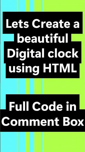 Digital Clock in HTML, CSS & JavaScript ⏰ | Animated Gradient Background | Mini Project