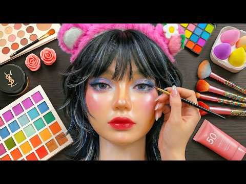 ASMR Makeup on Mannequin🎭 (No Talking)