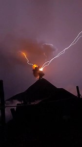 23 reactions | Volcan de Fuego meets lightning in the ultimate nature show. Just when you think you’ve seen it all, Earth drops another banger! Guatemala  #DiscoverGuatemala with @natimilner & @_paulhoward_ #geology #science #guatemala #volcano #eruption #magma #lava #earth #nature #planet | Geology Science Official | Facebook