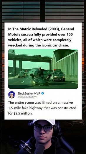 The Matrix Reloaded 2003 General Motors Provided 100 Vehicles Wrecked on a 25M Fake Highway