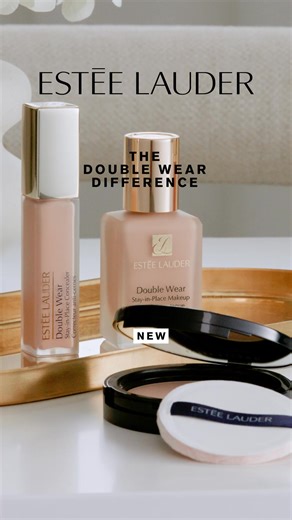 The Double Wear Difference is a game changer. It's breathable foundation in 55 shades...24HR-wear concealer with oil control...and our NEW setting powder that instantly blurs. | Estee Lauder