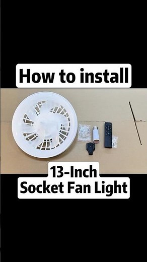 How to Install Hisummer Socket Ceiling Fan & Light | Effortless Upgrade for Small Spaces #home #diy