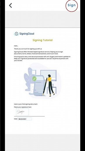 SigningCloud Tutorial : [Mobile] Signing Documents Verifying Method (Push Notification)