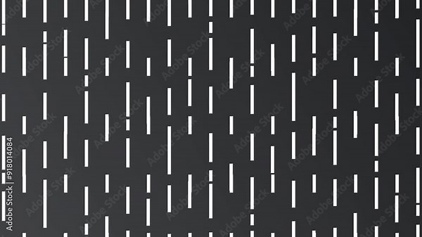 Black grey background with white vertical lines in a staggered pattern, seamless looping animation for modern designs. Stock Video