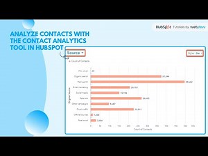 How to analyze contacts with the contact analytics tool in HubSpot