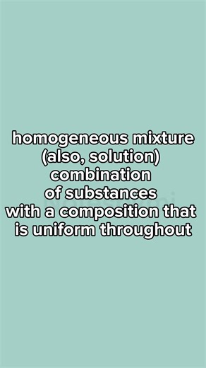 What is a Homogeneous Mixture? 🧪 | Chemistry Basics #shortsyoutube