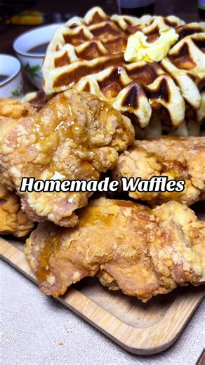 The Tastiest Homemade Waffles Crisp Outside, Fluffy Inside Ingredients • 2 cups all-purpose flour • 2 teaspoons baking powder • ½ teaspoon salt • 2 tablespoons sugar • 2 large eggs • 1¼ cups milk • ½ cup unsalted butter, melted • 1 teaspoon vanilla extract (optional, for extra flavor) Instructions 1. Preheat your waffle iron. 2. In a bowl, mix dry ingredients: flour, baking powder, salt, sugar. 3. In a separate bowl, whisk wet ingredients: eggs, milk, melted butter, vanilla. 4. Pour the wet mixt