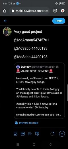 How to Quote Tweet Tag 3 friends and Quote Tweeted copy link