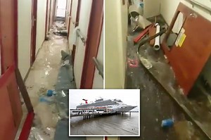 Video shows Carnival cruise ship in disarray after ‘horrific’ South Carolina storm