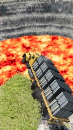 Truck vs Giant Lava Pit – BeamNG.drive #beamng #shorts #beamngdrive #automobile #usa #viral #brasil