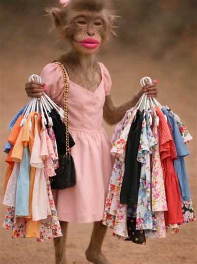 Funny Monkey Meme about Investing in Dresses