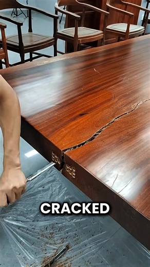 This Repair Seemed Impossible at First #fyp #woodwork #table #repair #statisfying