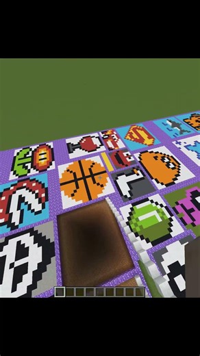 Satisfying Sand Art in Minecraft ! making Among Us Pixel Art #shorts #minecraft #gaming