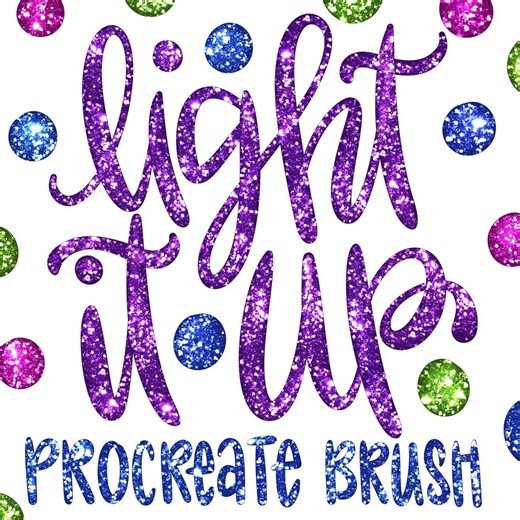Light It up Faux Glitter Procreate Brush, Glitter Texture Brush for Procreate, Sparkly Art Brush, Instant Download, iPad Art, Shiny Brush - Etsy