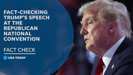 12K views · 263 reactions | Former President Donald Trump made a number of questionable claims during his speech at the Republican National Convention where he formally accepted the party's nomination for the 2024 presidential election. #USATFactChecks #FactCheck https://tinyurl.com/ycx92re8 | USA TODAY | Facebook