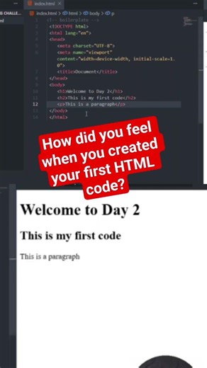Share your experience in the comment section #html5 #codingchallenges #codingforbeginners