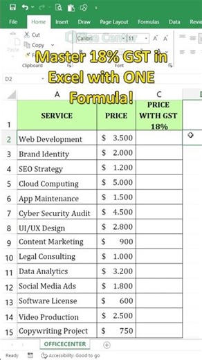 Master 18% GST in Excel with ONE Formula! #excel #dataextractor #exceltips #dataanlysis #exceltricks
