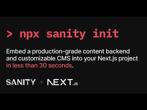Embed Sanity into your Next.js project in 30 seconds