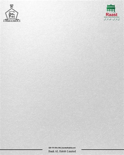 From your favorite café to the bookstore, Raast makes everyday payments simple, secure, and seamless! Just scan the QR code and enjoy instant cashless transactions wherever you go. For any queries, simply inbox us or visit our website bankalhabib.com/raast You can also call us on (021) 111-014-014 Raast | Bank AL Habib | Rishta Bharosay Ka | Bank AL Habib Limited