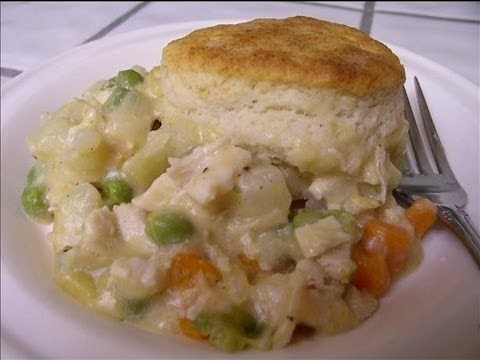 Chicken Pot Pie with with Biscuits Recipe, How to Make Chicken Pot Pie with Biscuits
