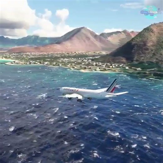 This Tahiti Landing is INSANE #msfs2024 #flightsimulator #aviation