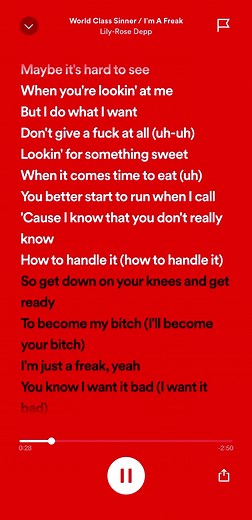 Lily-Rose Depp World Class Sinner Lyrics