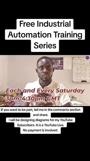 Free Industrial Automation Training for all my YouTube Subscribers. Kindly subscribe on YouTube for free and be part. #automation #electricalengineering #electricalwiring #chriscontrolautomation #fyp #livevideo #youtubelive