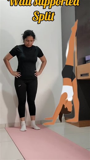 wall-supported split poses offer a safe and effective way to deepen your yoga practice,improve flexibility, and build strength and stability. #wallsuportedsplit #hipopeners #hipmobility #advancedasana #yogateachers #yogainfluencer #yogaafter50 #karoyoghonirog #fridaymotivation #weekendvibes #yogaprops #yogamotivation | Seemayogalife