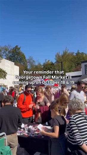 Hello October 👋🏼 60 businesses are participating in Georgetown Fall Market this year, along Wisconsin Avenue from N Street to R Street. Join us for outdoor vendors, street food, live music, and Saturday pumpkin painting. 🎟️ RSVP for free at the link in bio. 💡: we are not currently accepting vendors that are not brick and mortar at this time. #georgetowndc | Georgetown Main Street