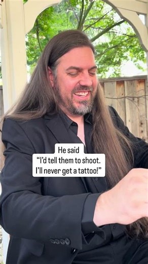 His first tattoo #tinder #tattoos #weddingday