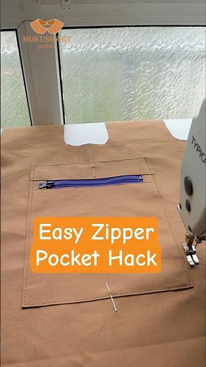 The easiest way to sew a bag zipper 🤫 #sewinghacks