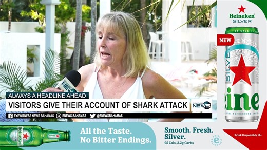 Visitors give their account of shark attack | Eyewitness News Bahamas