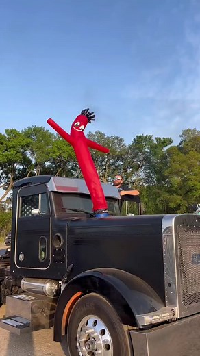 Windy noodle man on diesel stack! 🤣 #diesel #trucks #trucklove #trucking #reels #viral | Bruce Wilson