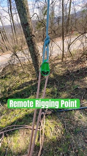 How to set up a remote rigging point without climbing!