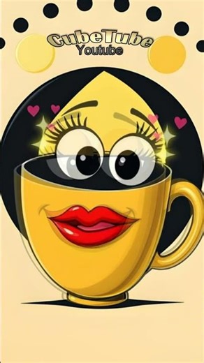 Kaffeetasse ich schau mit Freude nun zurück PAUSE #cube #funny #animation #art