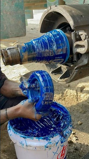 Truck wheel bearing grease | Mind-Blowing bearing grease #shortsfeed #automobile #shorts #grease