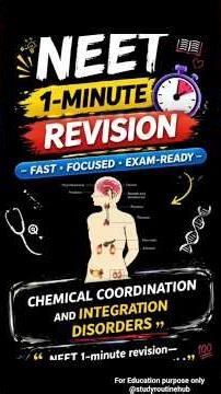 1 minute quick revision of chemical coordination and integration #biology #ytshorts #NEET