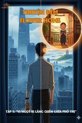☕ Phố Thị Lạnh Lẽo Liệu Có Đánh Bại Nụ Cười Ấm Áp? Sài Gòn đón anh bằng khói bụi, nhưng đôi mắt anh vẫn mang màu xanh ngọc của thung lũng mờ sương Flower Home. TẬP 5 là cuộc đấu tranh nội tâm của chàng trai: Hiện thực: Công việc bận rộn và tiếng còi xe inh ỏi. Ký ức: Mùi hương sả, cây lau nhà, và nụ cười làm mọi thứ dừng lại một chút của cô Hoa. Anh biết, chiếc chìa khóa không phải là để anh nhớ, mà là để anh mở cánh cửa quay trở lại. Quyết định hủy chuyến bay đã được đưa ra... Liệu cô Hoa có cò
